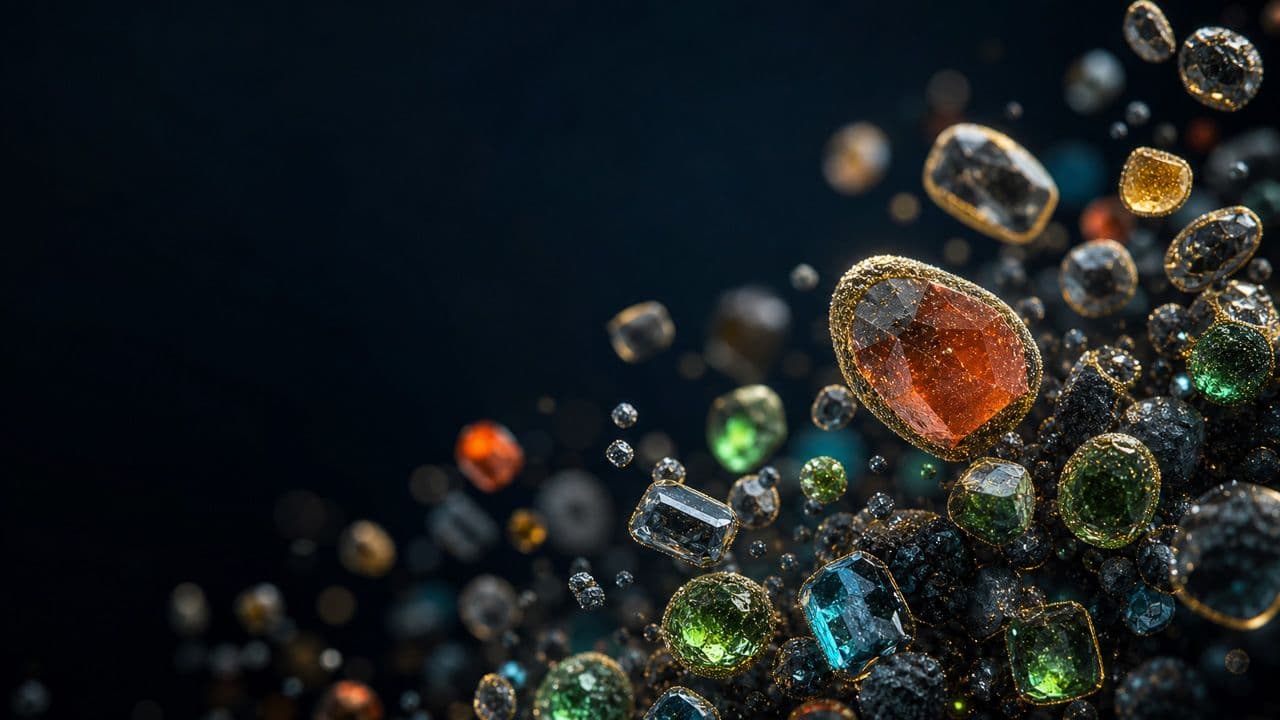 Phosphor particles wrapped in a protective barrier shell — the coating platform behind isiphor LED phosphors.